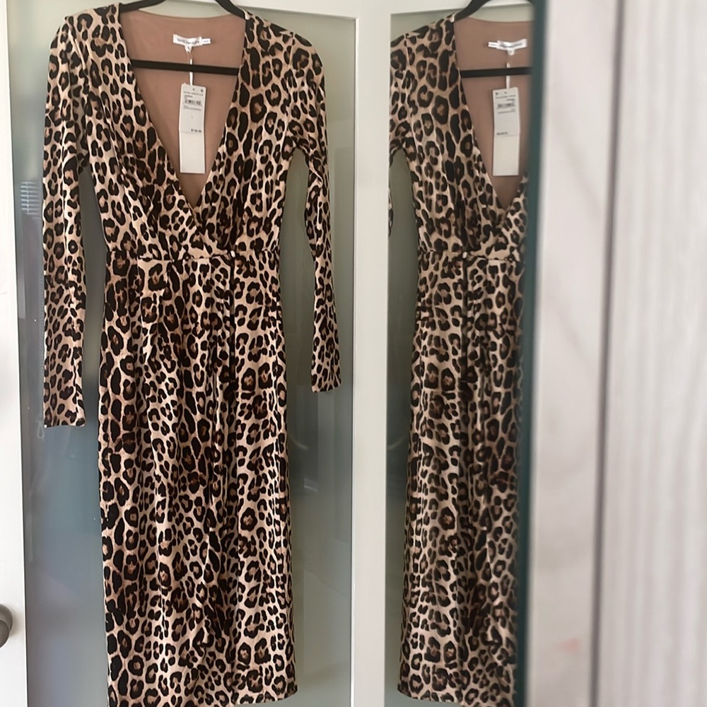 Good American leopard print dress size 1